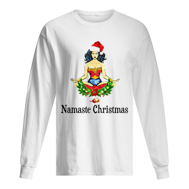 Namaste Christmas Wonder Woman Long Sleeved T-shirt 