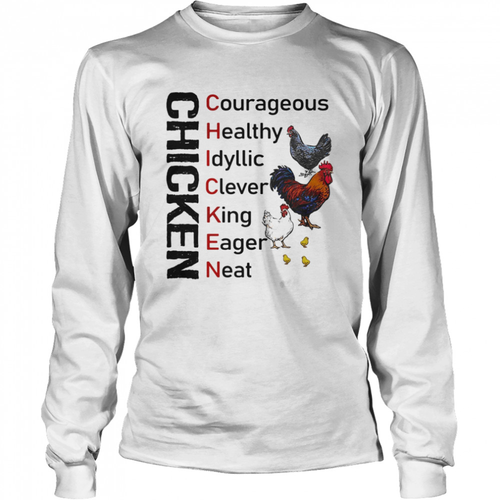 Chicken courageous healthy idyllic clever king eager neat Long Sleeved T-shirt