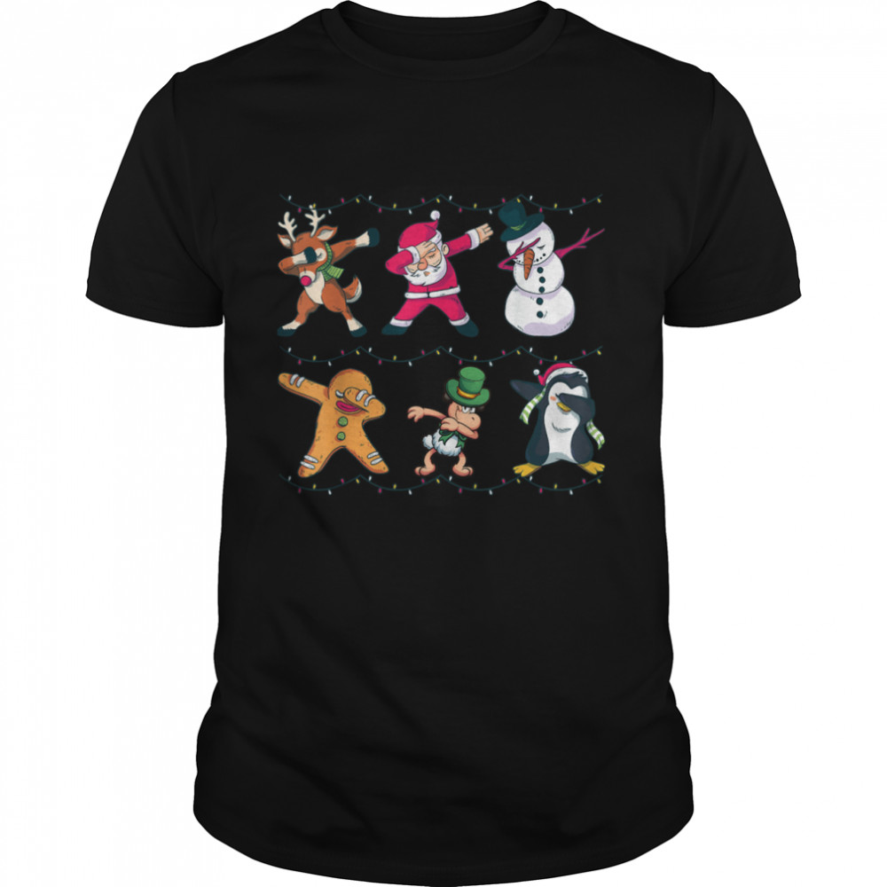 Dabbing Santa Elf Friends Dab Christmas boys Xmas shirts