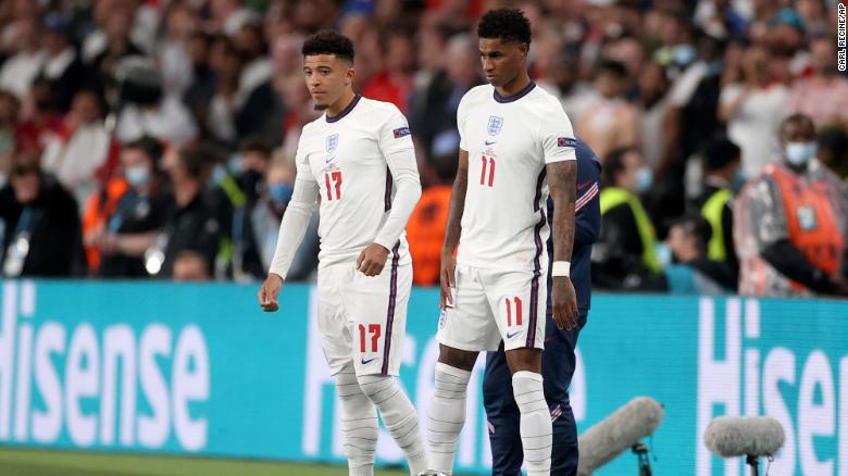 Racist abuse directed at England players after Euro 2020 final defeat is described as s’unforgivables’ by manager Gareth Southgates