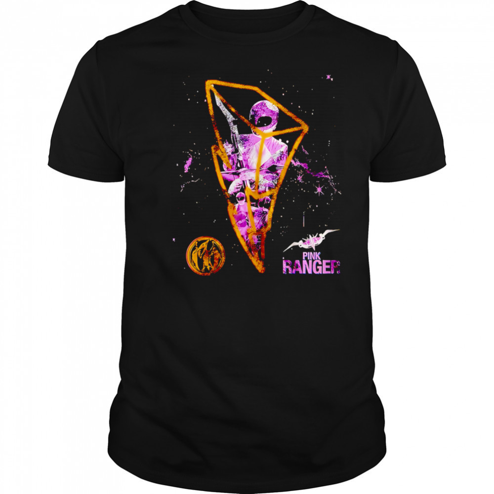 3D lightning Pink Ranger retro shirt