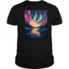 Alaska Landscape Aurora Borealis Northern Lights Vacation shirt