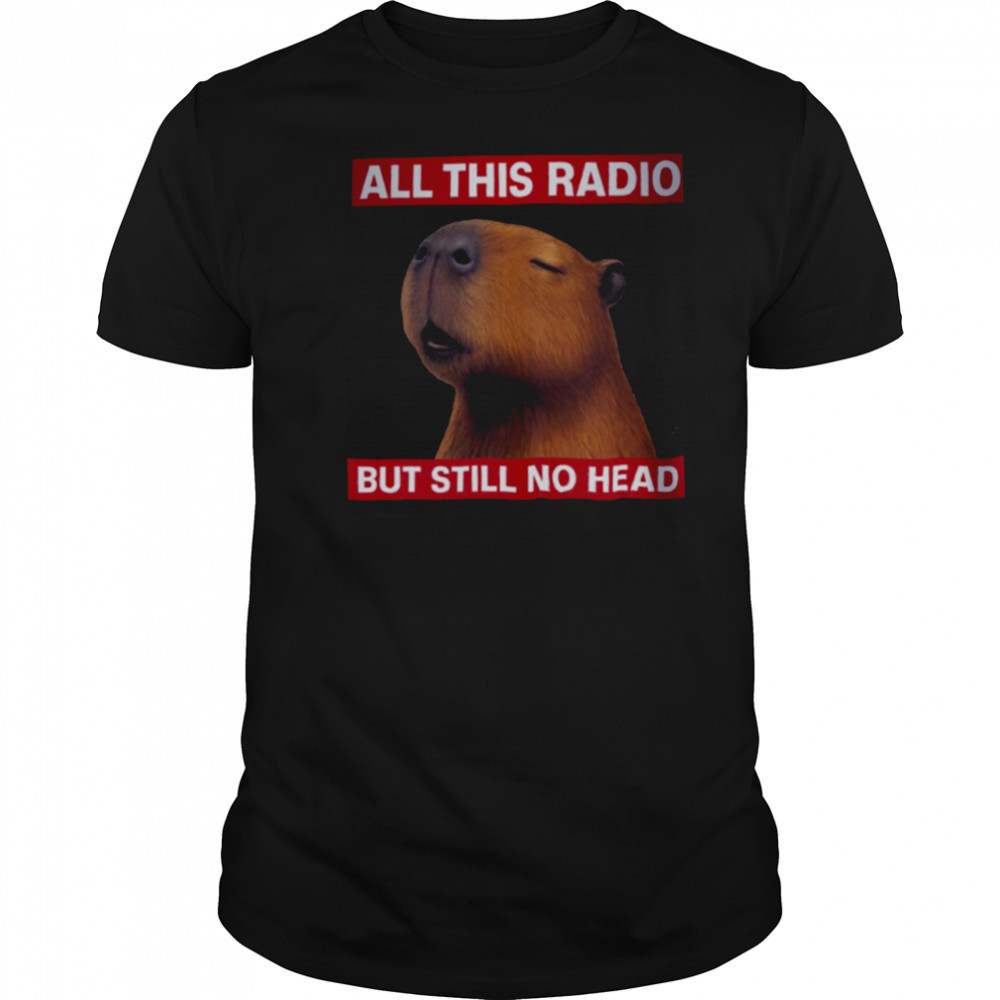 All This Radio But Still No Head Capybara Parody T Shirt