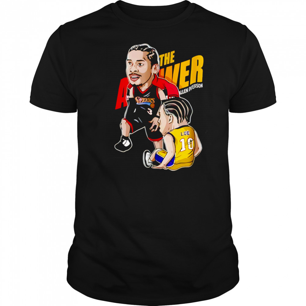 Allen Iverson Cartoon The Answer 90S Nba Fan Art shirt