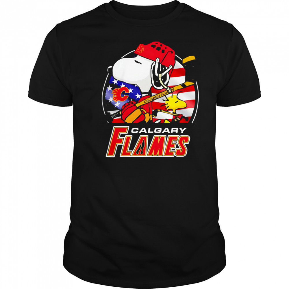 Calgary Flames Ice Hockey Snoopy And Woodstock Nhl shirt