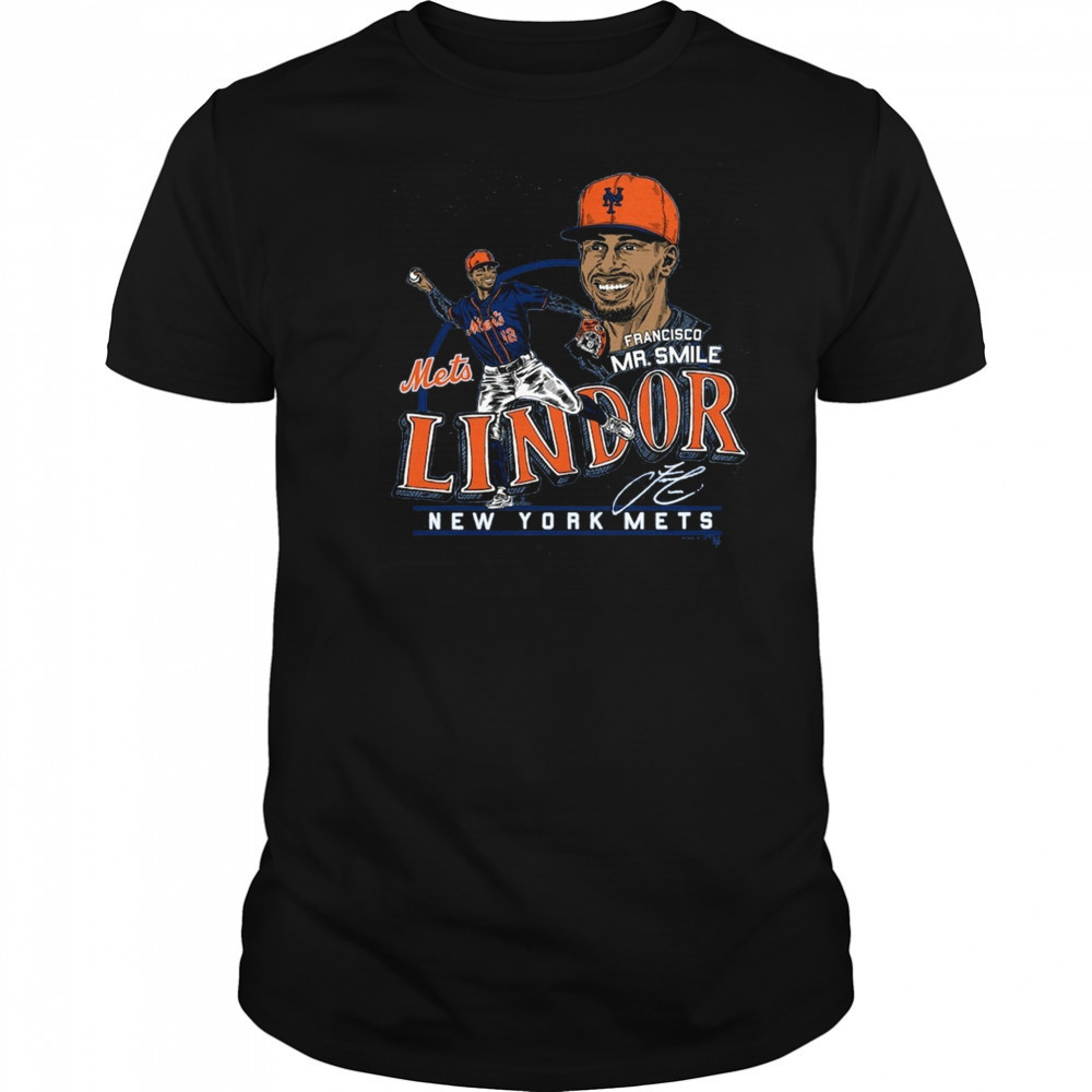 Francisco Lindor Mr. Smile New York Mets Graphic Player Signature t-shirt