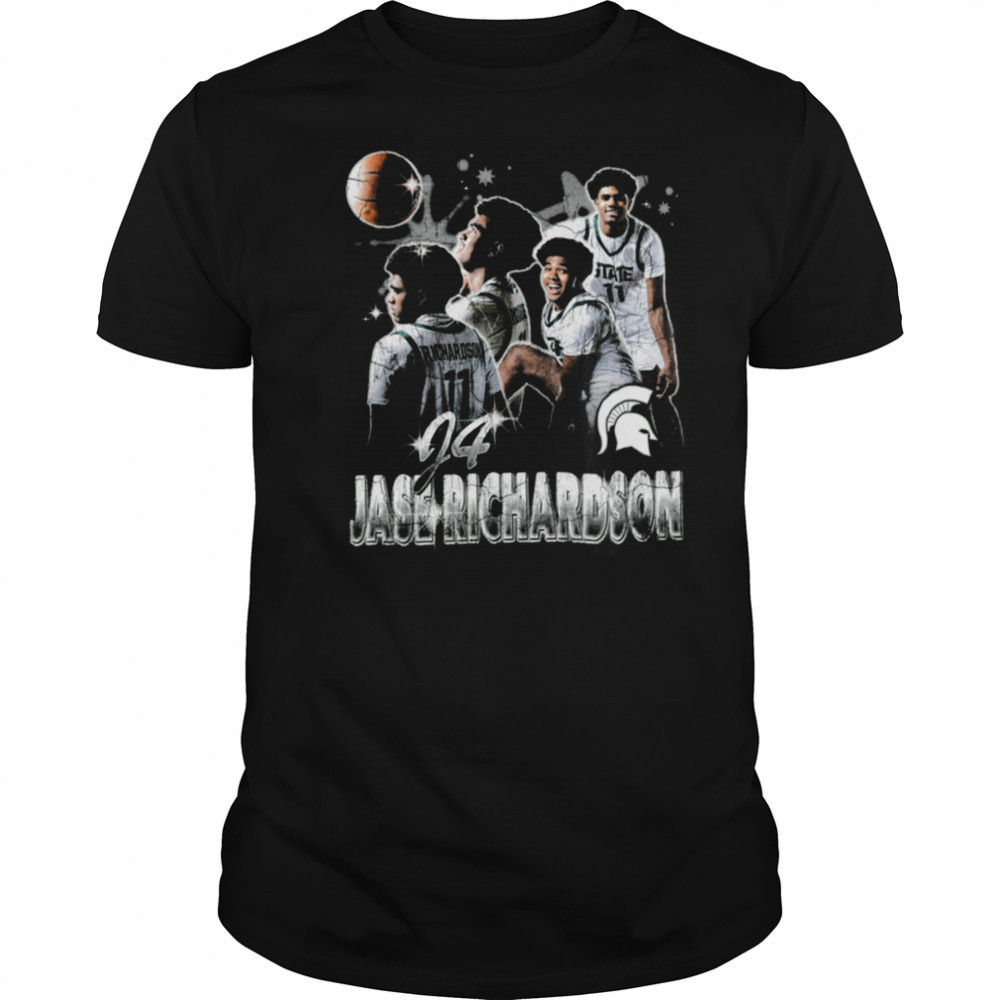 Jase Richardson #04 Michigan State Spartans Basketball T Shirt