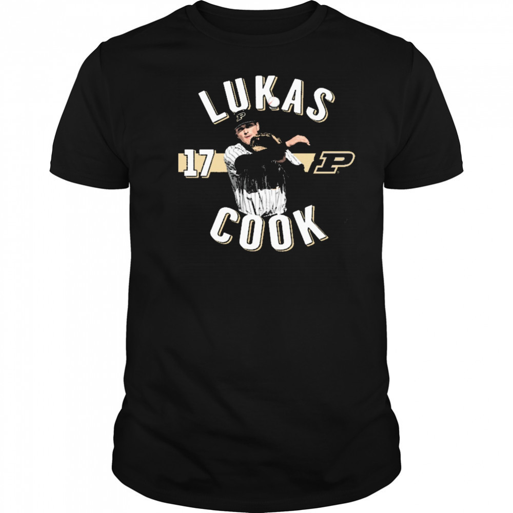 Lukas Cook 17 Purdue Boilermakers Baseball NCAA Division I Portrait t-shirt