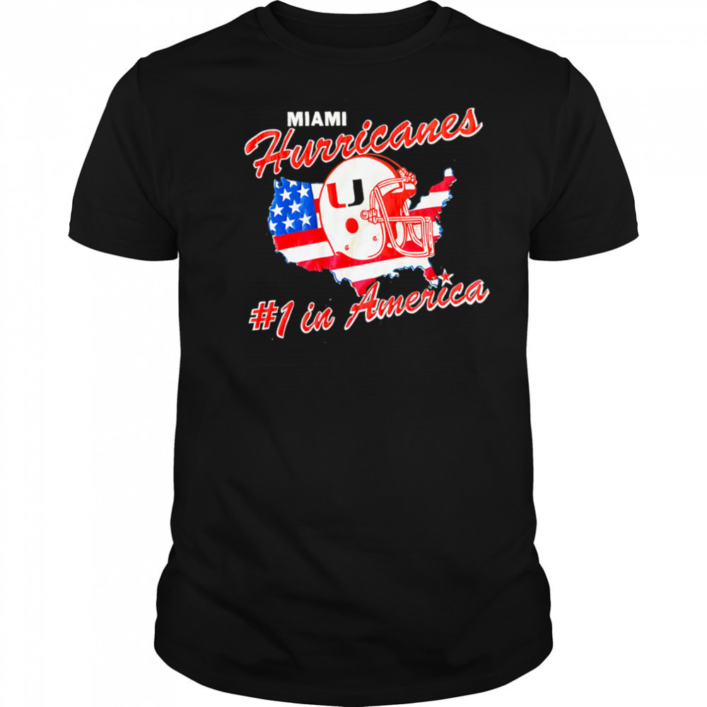 Miami Hurricanes #1 In America Helmet NCAA shirt