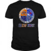 New York Yankees Knicks Rangers NYCFC 4 Teams Sports Circle Logo T-Shirt