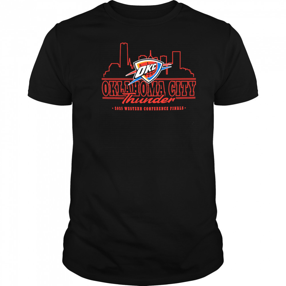 Okc Thunder 2025 Western Conference Finals Skyline shirt