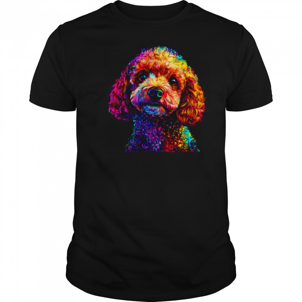 Poodle Dog Colorful Face Dog Lover Men Women shirt