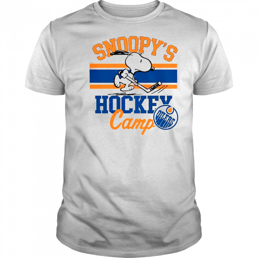 Snoopy Edmonton Oilers Snoopy’s Camp Snoopy NHL All Teams T-Shirt