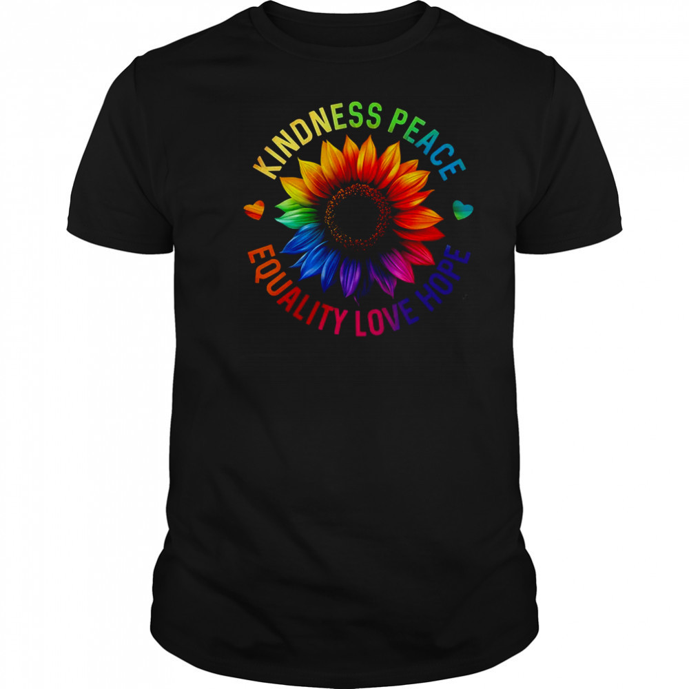 Sunflower Rainbow Ally LGBTQ LGBT Gay Pride Month Women shirt