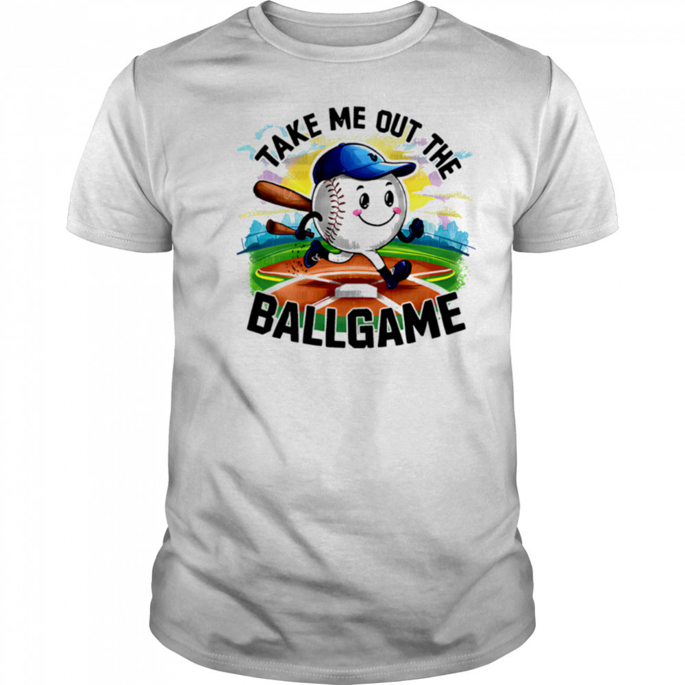 Take Me Out The Ball Game Running Ball Colorful Design shirt