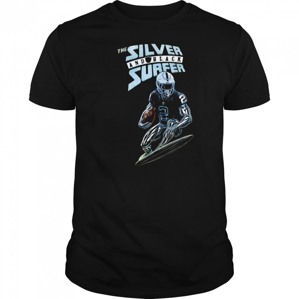 The silver and black surfer shirt