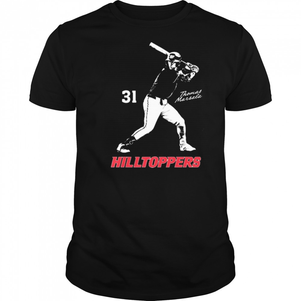 Thomas Marsala Illustrated 31 Western Kentucky Hilltoppers baseball NCAA Division I 2025 t-shirt