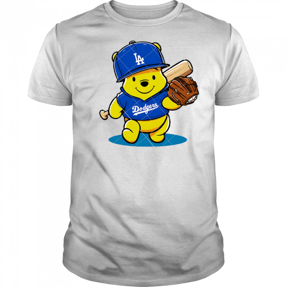 Winnie The Pooh LA Dodgers Pooh Dodgers Baseball shirt