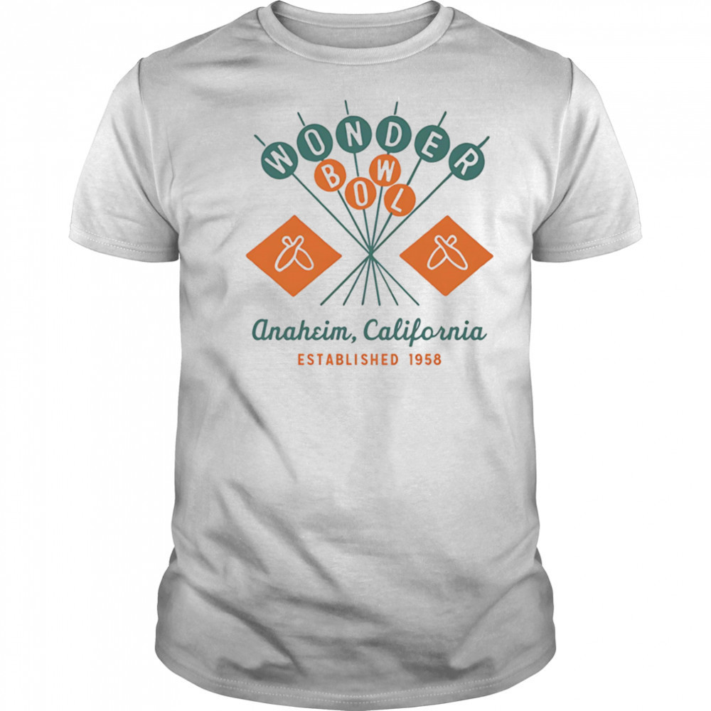 Wonder Bowl Anaheim CA Bowling Alley vintage shirt