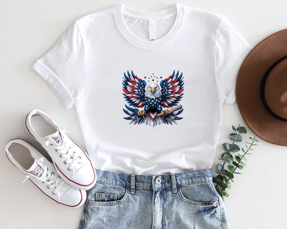 American Bald Eagle T-Shirt – 4th of July Patriotic USA Freedom Tee