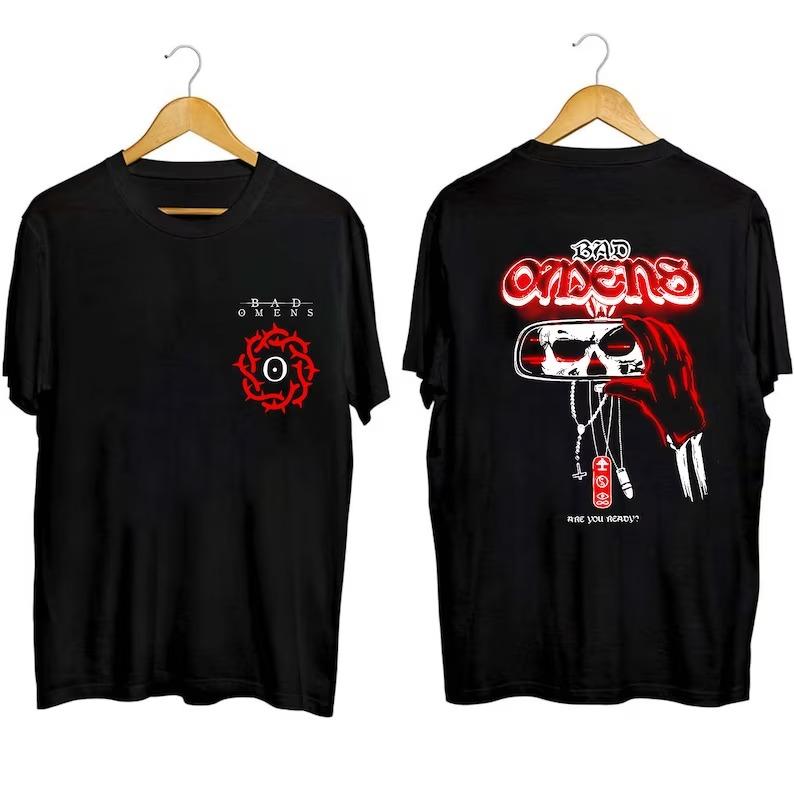 Bad Omen Tour 2023 Rock Band Short-Sleeve T-Shirt
