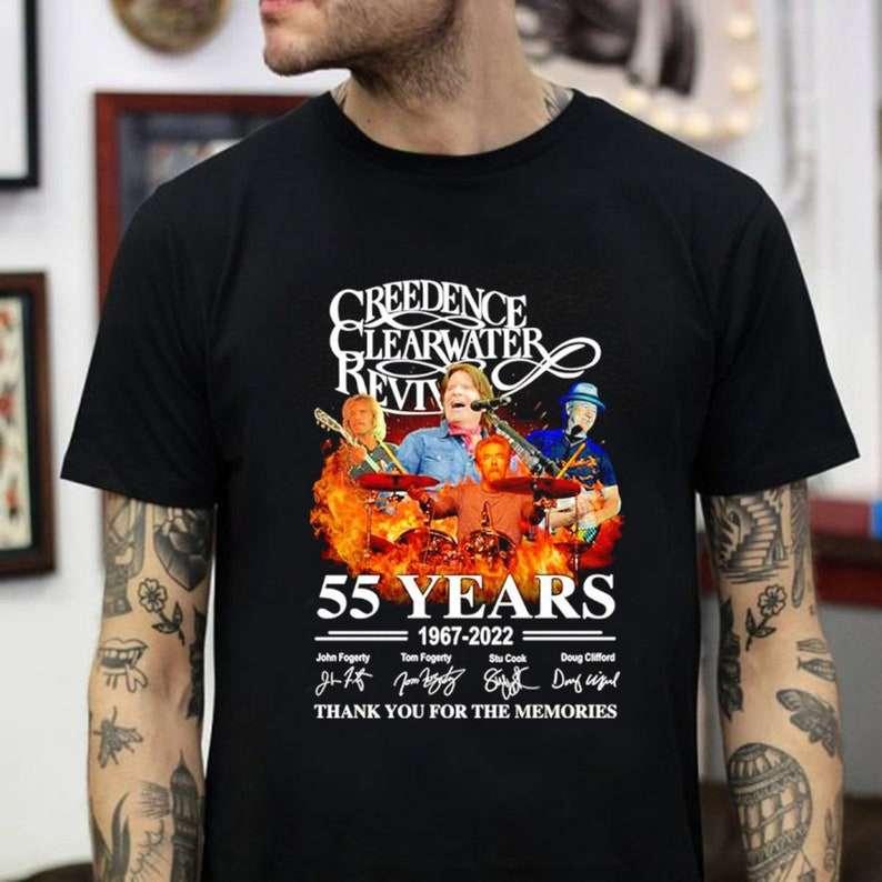 Creedence Clearwater Revival 55 Years 1967-2022 Signatures Thank You For The Memories T-Shirt Merch Creedence Clearwater Revival 55 Years 1967-2022 Signatures Thank You For The Memories T-Shirt Merch