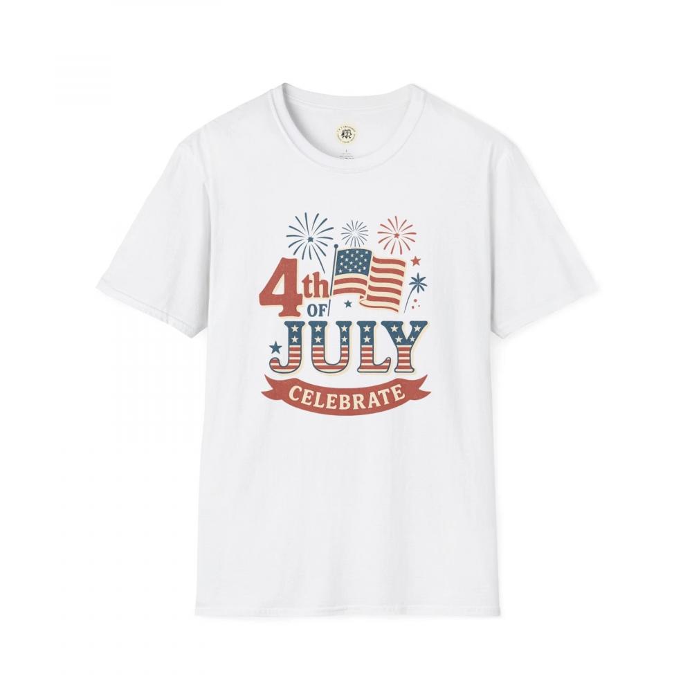 Fourth of July Celebrate Fireworks T-Shirt, Independence Day