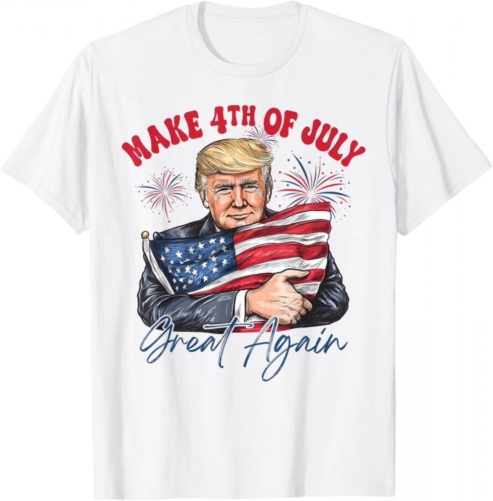 Make 4th of July Great Again Funny Trump Patriotic USA T-Shirt