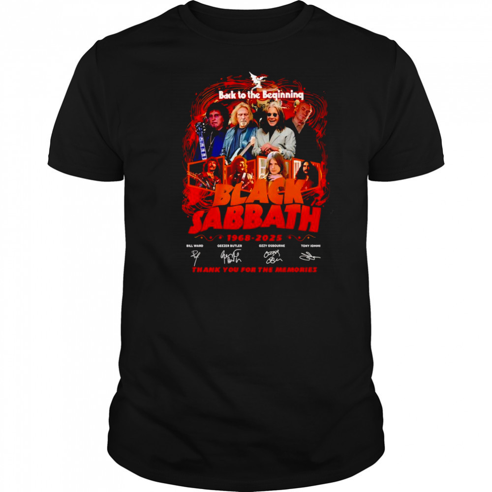 Back to the beginning Black Sabbath 1968 2025 thank you for the memories shirt