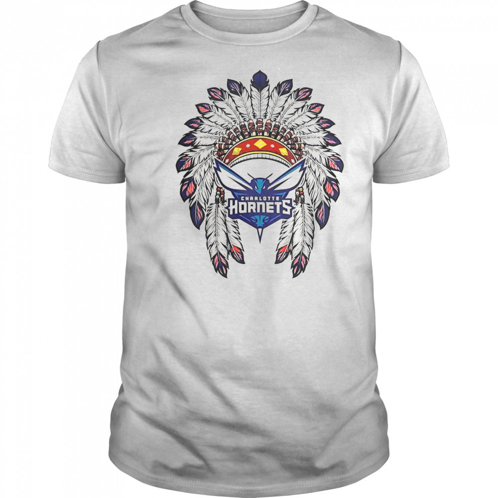 Charlotte Hornets Native American Logo T-Shirt