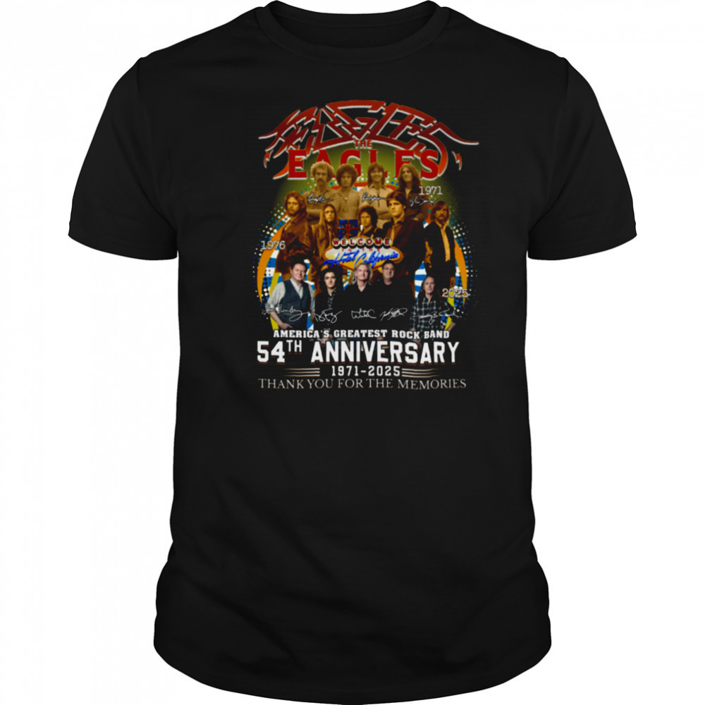 Eagles Rock Band 54th Anniversary 1971 2025 Thank You For The Memories T Shirt