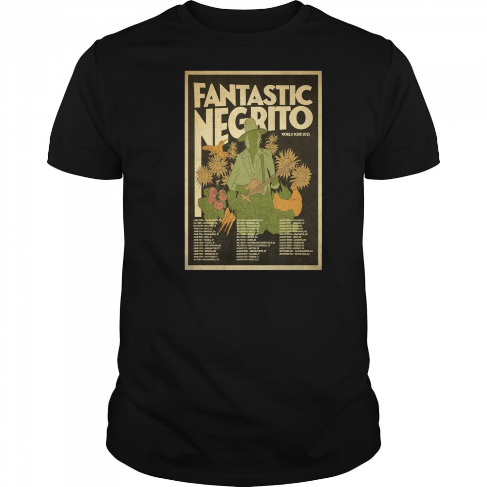 Fantastic Negrito World Tour 2025 Poster T-Shirt