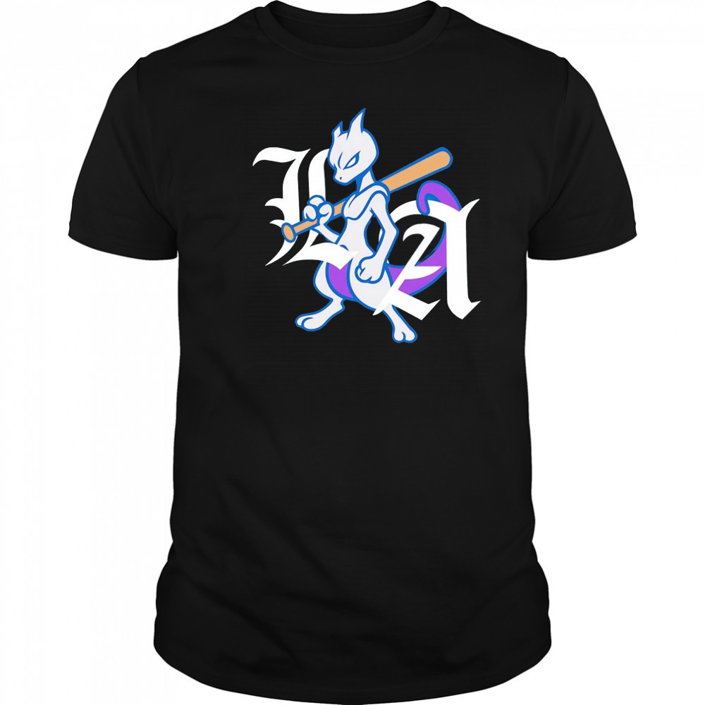 LA Dodgers x Mewtwo logo shirt
