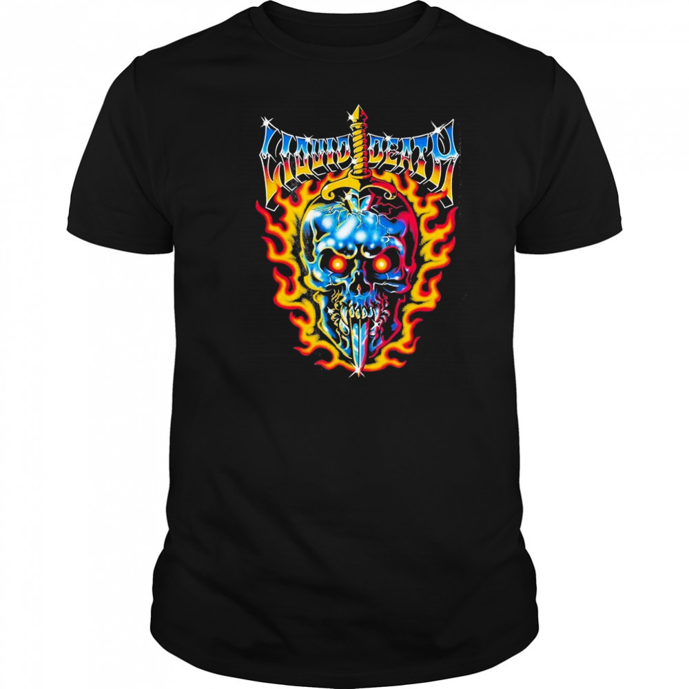 Liquid Death Swordface Skull T-shirt
