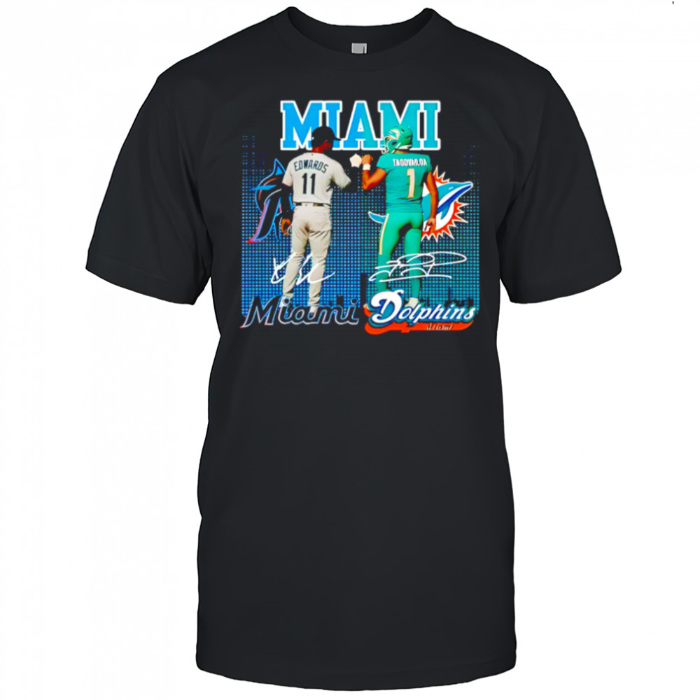 MiamI dolphins and marlins star power shirt