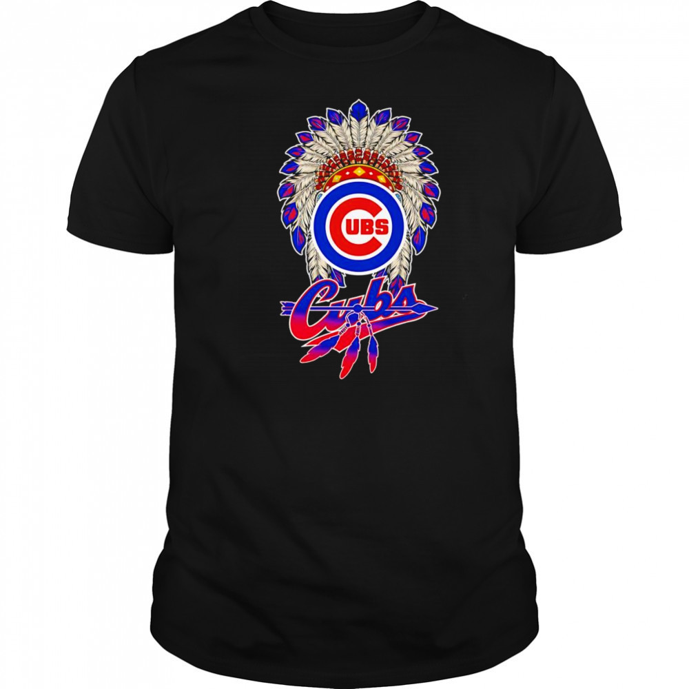 Native Chief headdress Chicago Cubs shirt