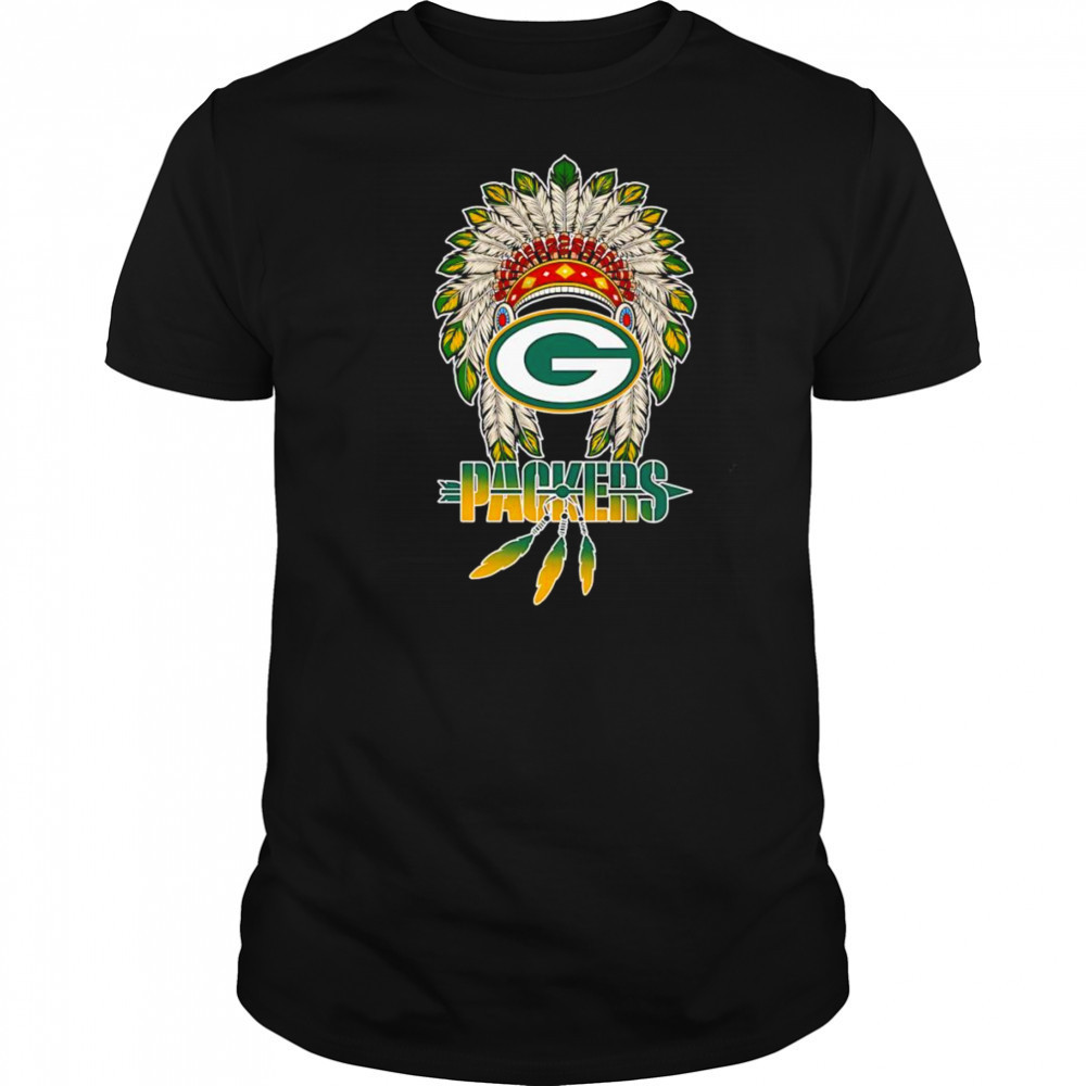 Native Chief headdress Green Bay Packers shirt