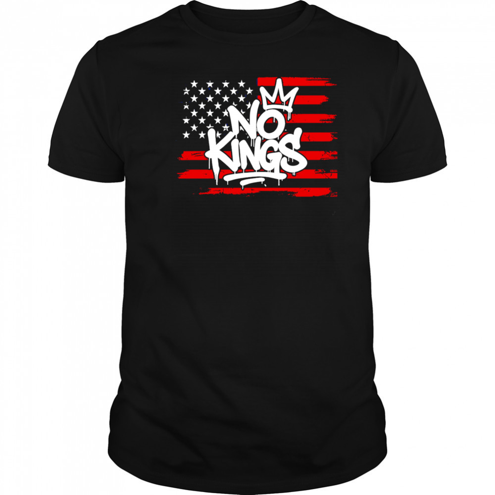 No Kings USA Flag shirt