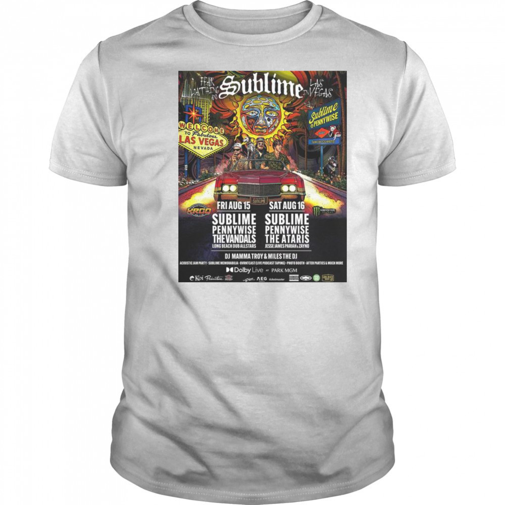 Official Sublime The Dolby Live In Las Vegas Tour August 15 2025 T-Shirt