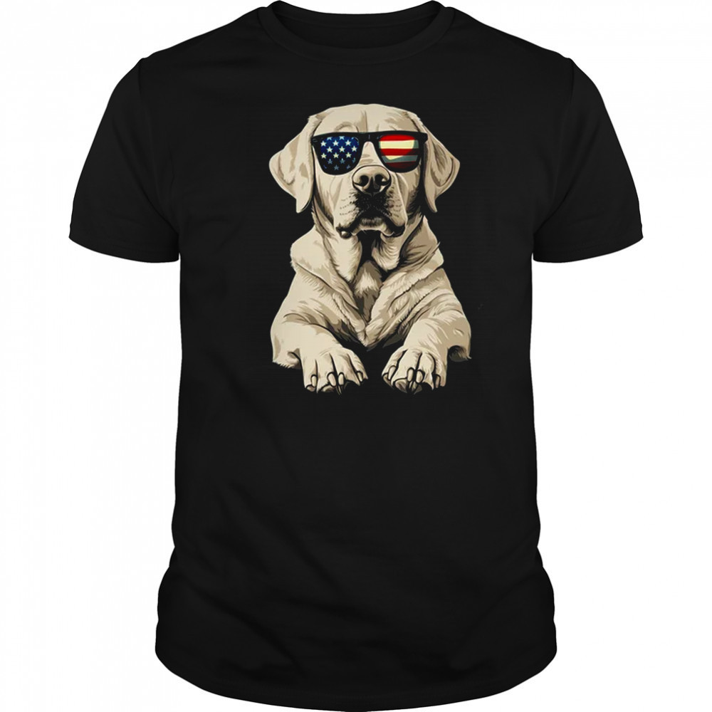 Patriotic Labrador Retriever Dog USA Flag 4th Of July shirt