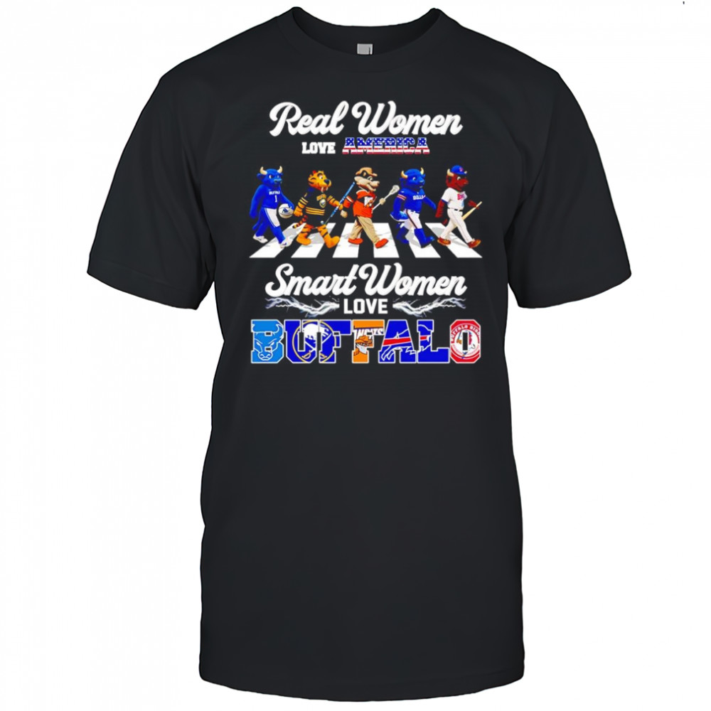 Real women love America smart women love Buffalo sports mascot shirt