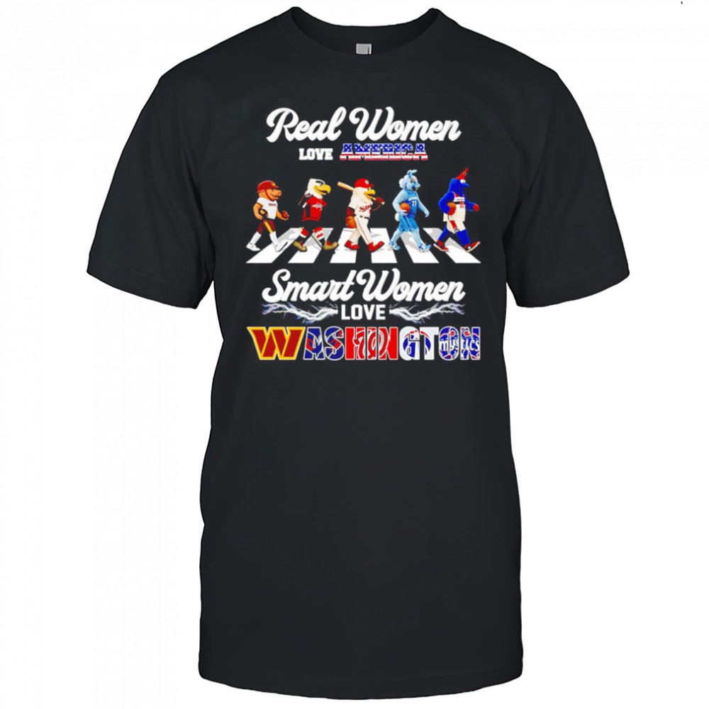 Real women love America smart women love Washington sports mascot shirt