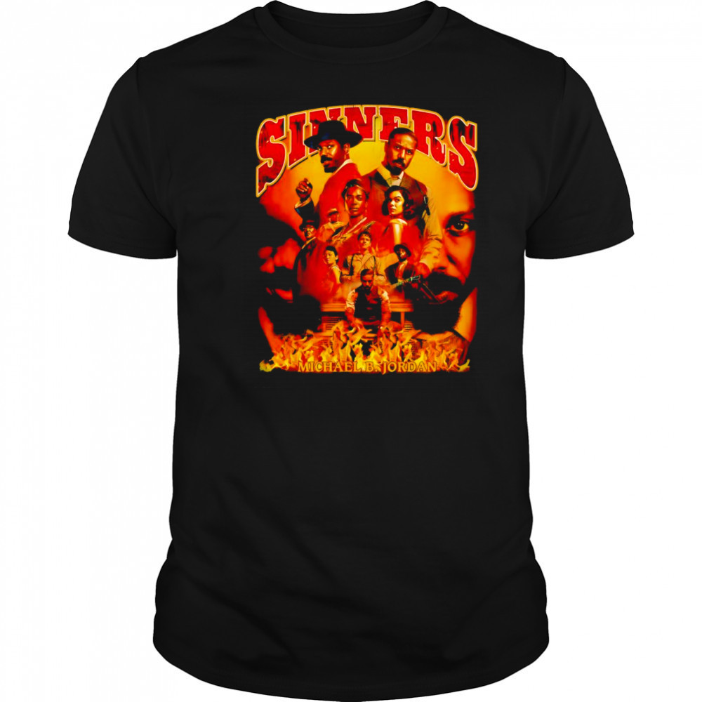 Sinners Michael B Jordan retro shirt