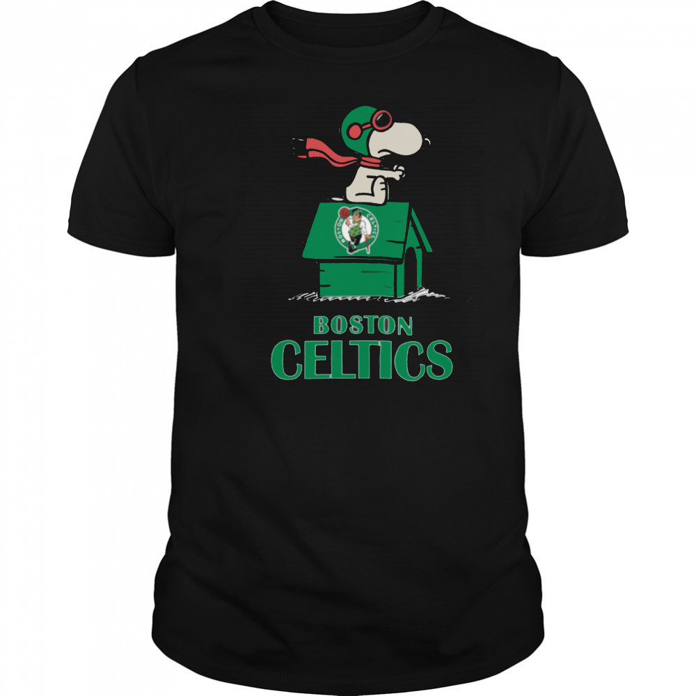 Snoopy Merch Boston Celtics Nba Basketball Snoopy House 2025 T Shirt