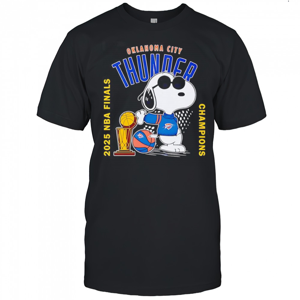 Snoopy Oklahoma City Thunder 2025 NBA Finals Champions shirt