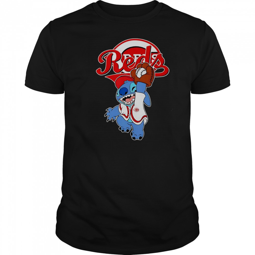 Stitch Play Baseball Cincinnati Reds T-Shirt