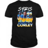 Syris Corley no 64 player collage city line graphic shirt