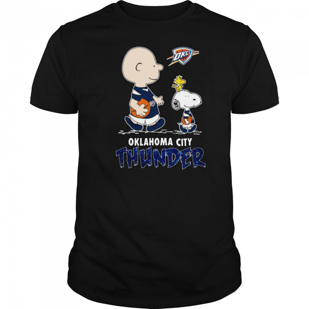 The Peanuts Characters X Oklahoma City Thunder Basketball Shirt