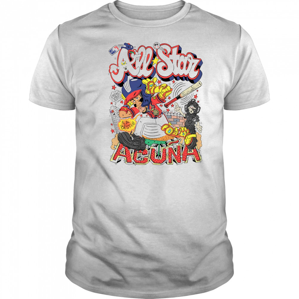 All Star Acuna cartoon shirt