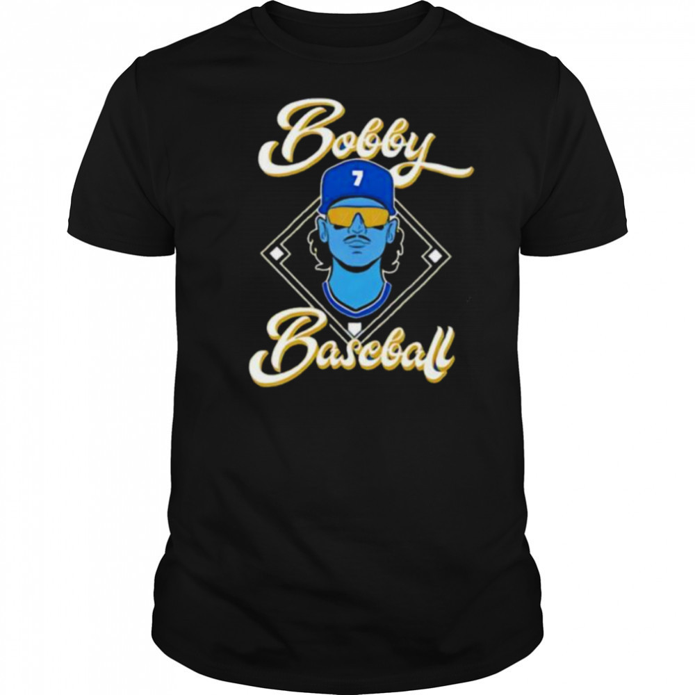 Bobby Witt Jr wearing glass Kansas City Royals Baseball MLB shirt